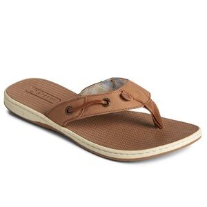 SPERRY SEAFISH LEATHER FLIP FLOPS